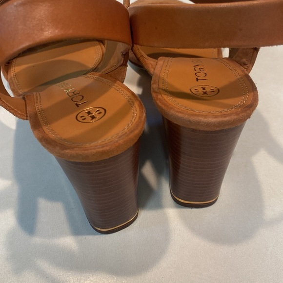 TORY BURCH Women's Selby Block-Heel Wide Strap Sandals Color: Ambra Sz 9 - Picture 12 of 14